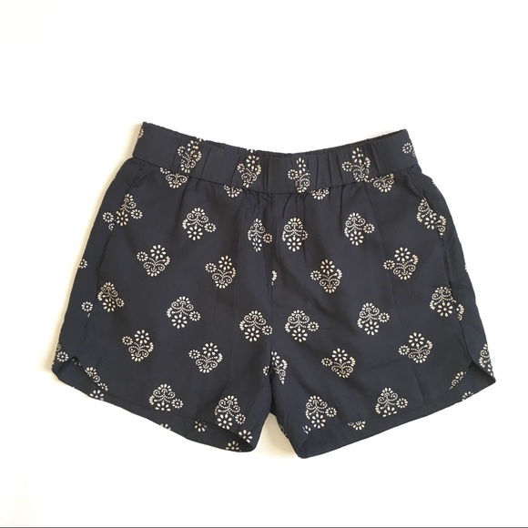 Madewell Drapey Pull On Shorts Blue Floral XXS XS - Picture 2 of 4